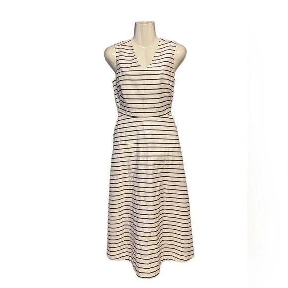 NWT Kate Spade Broom Street Stripe Cotton A-Line Sleeveless Dress - Picture 2 of 12